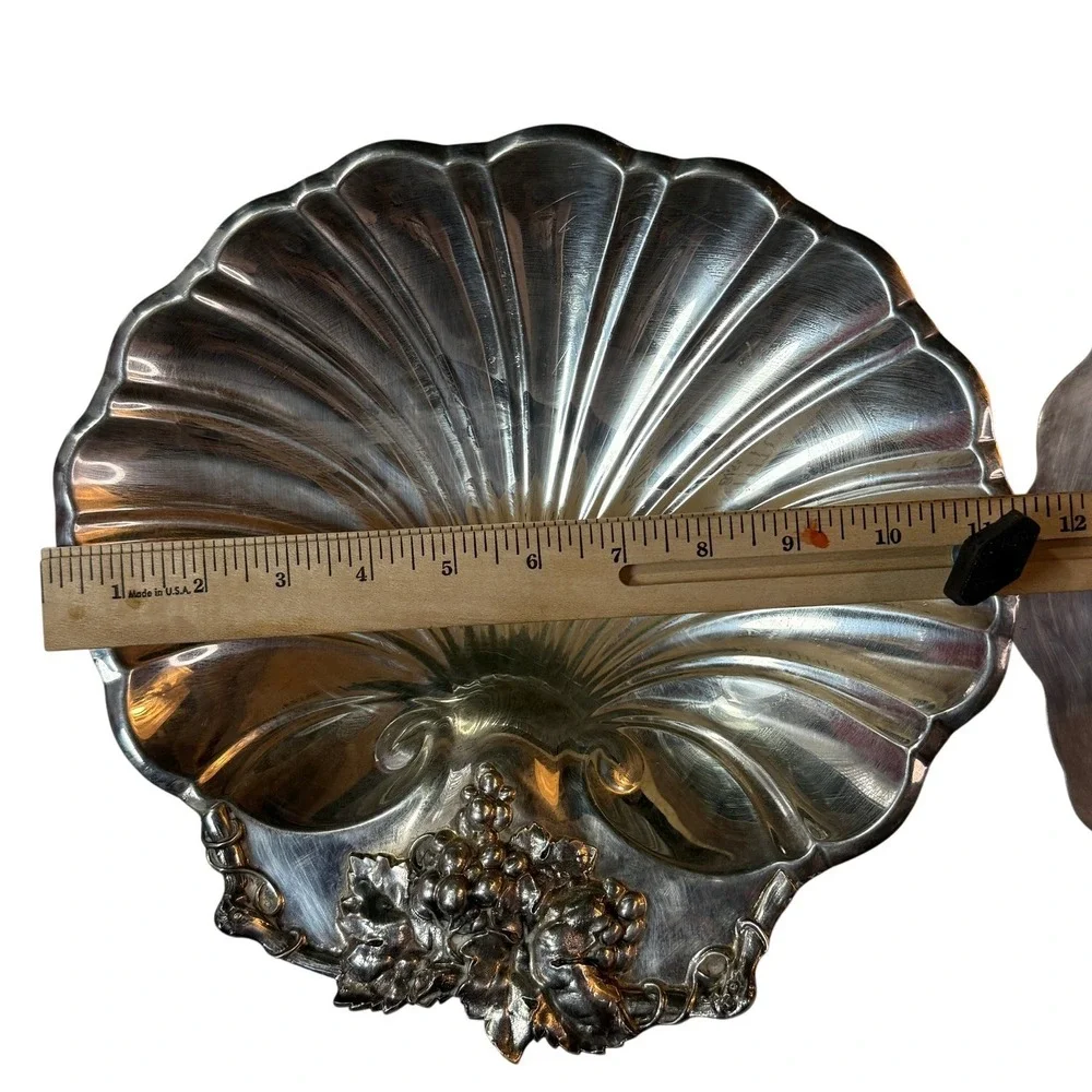 Sheridan Silverplate Shell Bowl Relish Tray Set‎ Reed & Barton Vintage Ornate